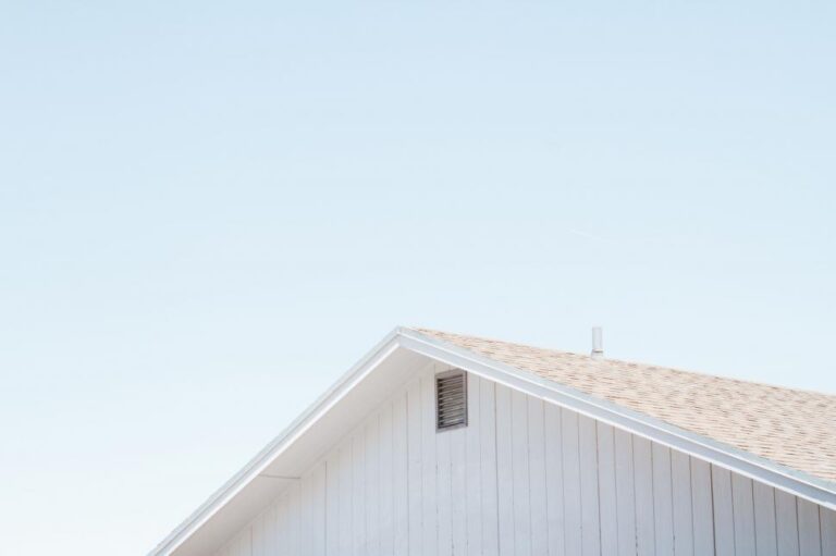 modern white gable roof house