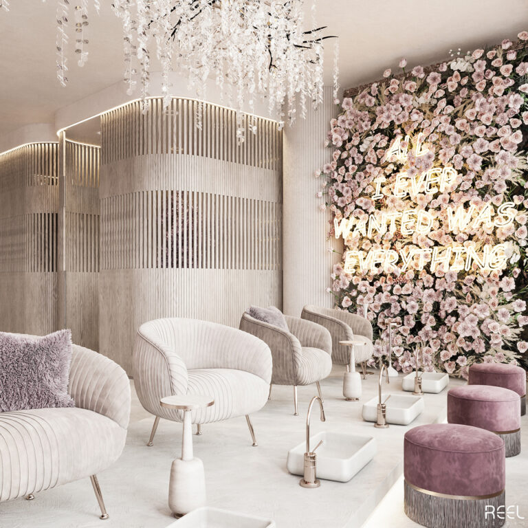 luxurious modern beauty salon interior