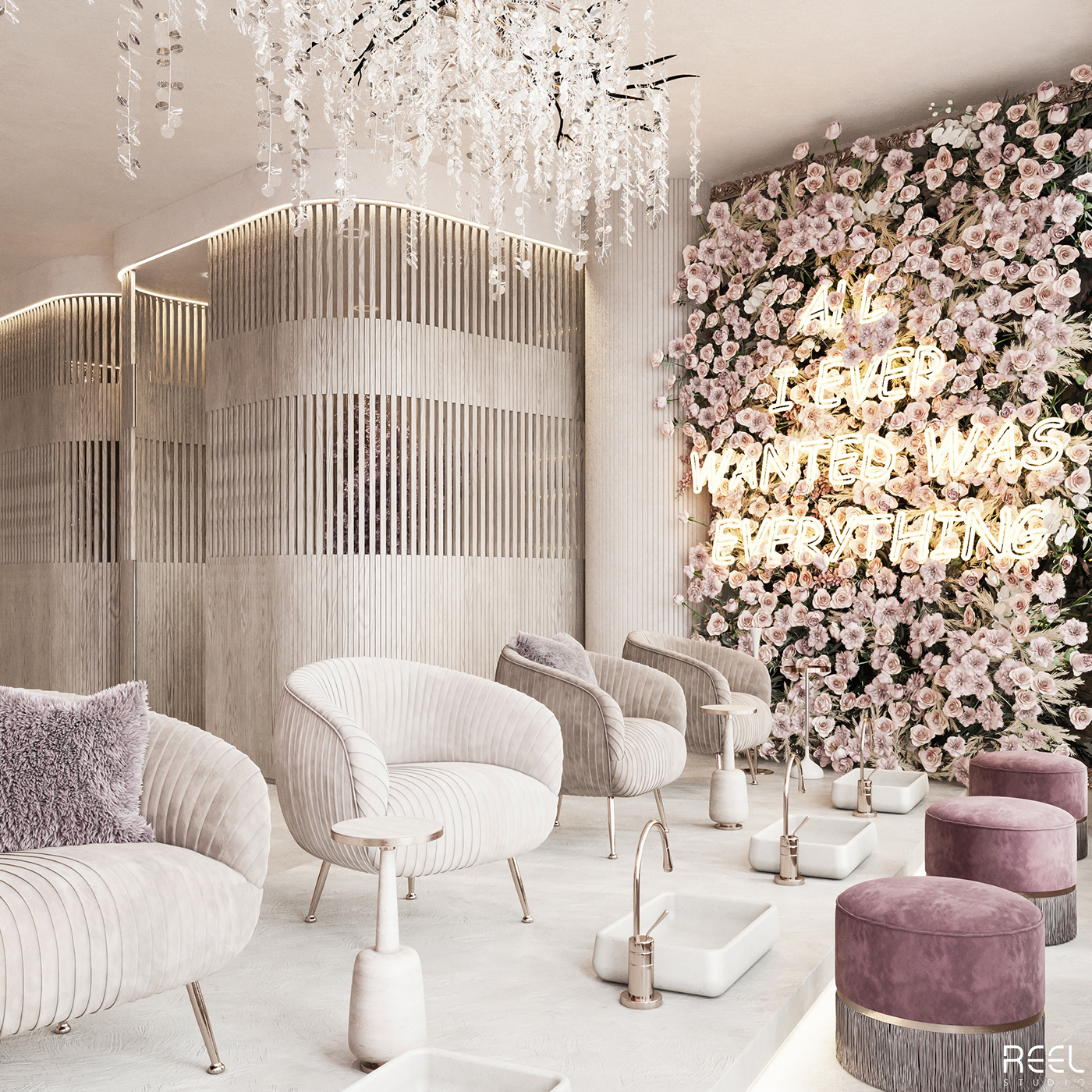 luxurious modern beauty salon interior